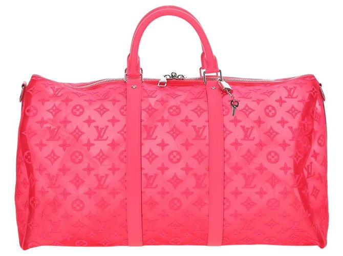 LOUIS VUITTON See Through Keepall Bandouliere 50 Borsa M55267 LV Auth 185330SM Rosa - vista 13
