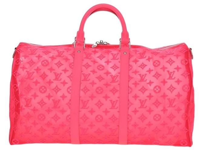 LOUIS VUITTON See Through Keepall Bandouliere 50 Borsa M55267 LV Auth 185330SM Rosa - vista 2