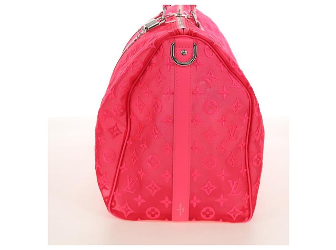 LOUIS VUITTON See Through Keepall Bandouliere 50 Borsa M55267 LV Auth 185330SM Rosa - vista 3
