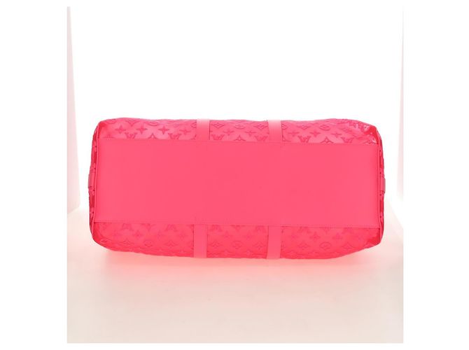 LOUIS VUITTON See Through Keepall Bandouliere 50 Borsa M55267 LV Auth 185330SM Rosa - vista 5