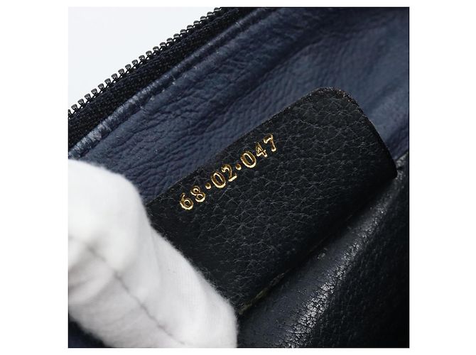Borsa a Spalla GUCCI GG Supreme Sherry Line PVC Blu Navy Oro 68 02 047 Auth 185910 D'oro - vista 12