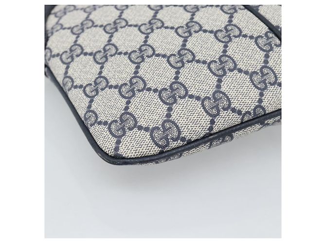 Borsa a Spalla GUCCI GG Supreme Sherry Line PVC Blu Navy Oro 68 02 047 Auth 185910 D'oro - vista 15