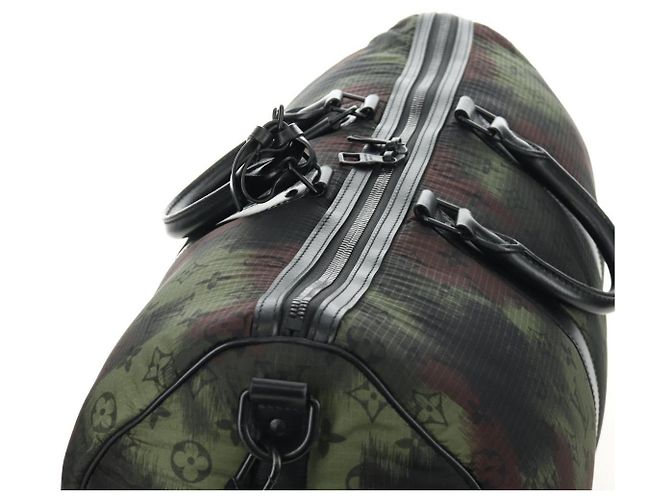 LOUIS VUITTON Monogram Camouflage Keepall Bandouliere 50 M56416 LV Auth 185301SM Cachi - vista 7