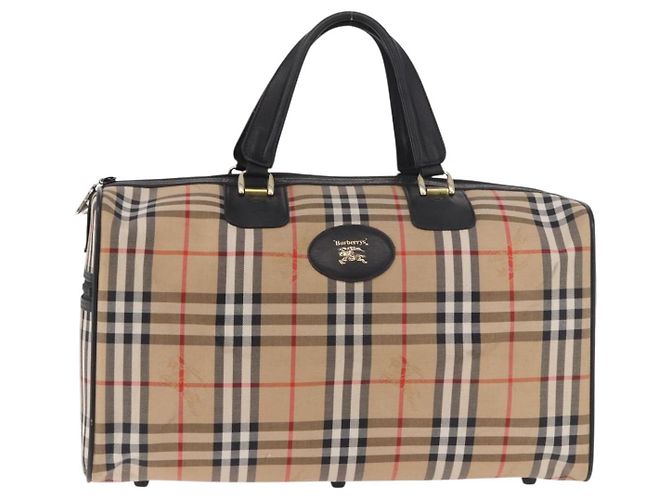 Burberry Nova Check Boston Tasche Canvas Beige Gold Authentisch ep14727 Golden - Ansicht 13