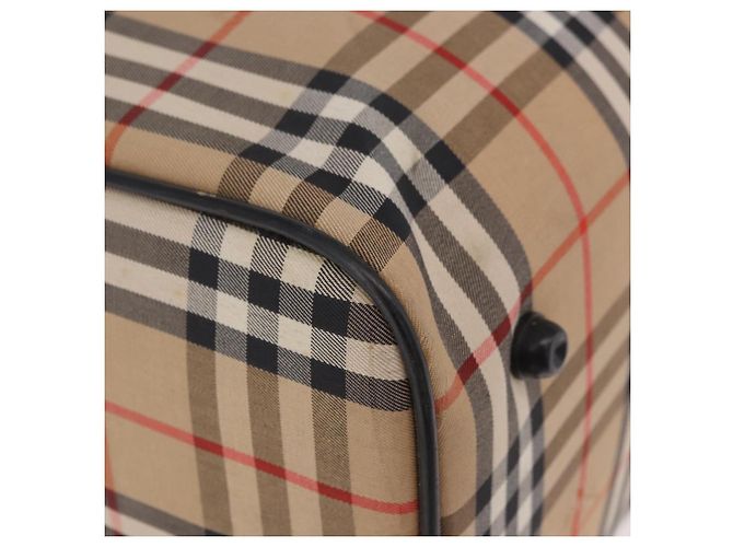 Burberry Nova Check Boston Tasche Canvas Beige Gold Authentisch ep14727 Golden - Ansicht 14