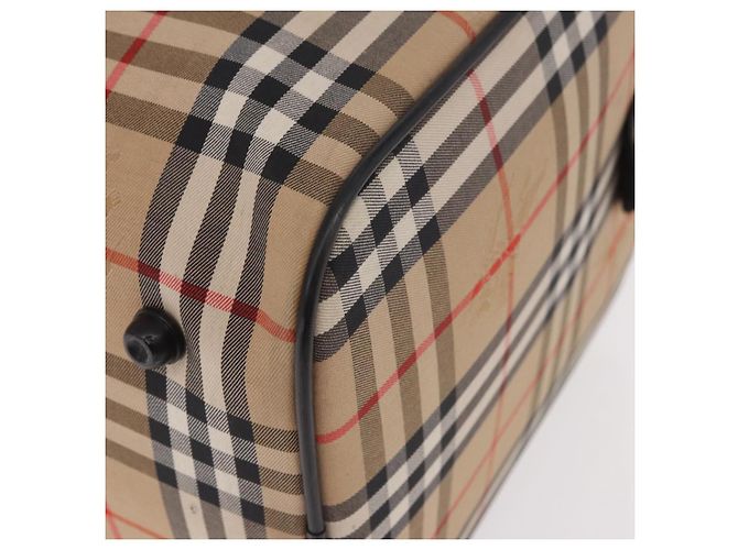 Burberry Nova Check Boston Tasche Canvas Beige Gold Authentisch ep14727 Golden - Ansicht 15