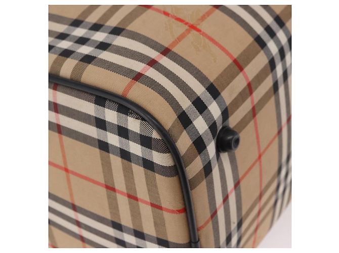 Burberry Nova Check Boston Tasche Canvas Beige Gold Authentisch ep14727 Golden - Ansicht 16
