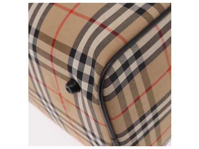 Burberry Nova Check Boston Tasche Canvas Beige Gold Authentisch ep14727 Golden - Ansicht 17