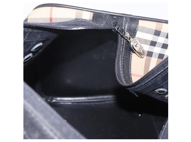 Burberry Nova Check Boston Tasche Canvas Beige Gold Authentisch ep14727 Golden - Ansicht 19