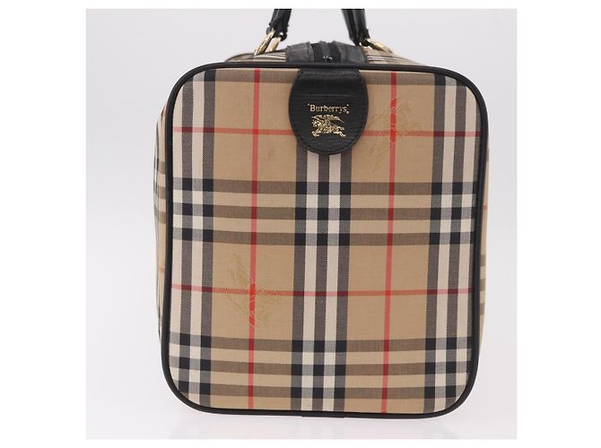 Burberry Nova Check Boston Tasche Canvas Beige Gold Authentisch ep14727 Golden - Ansicht 3