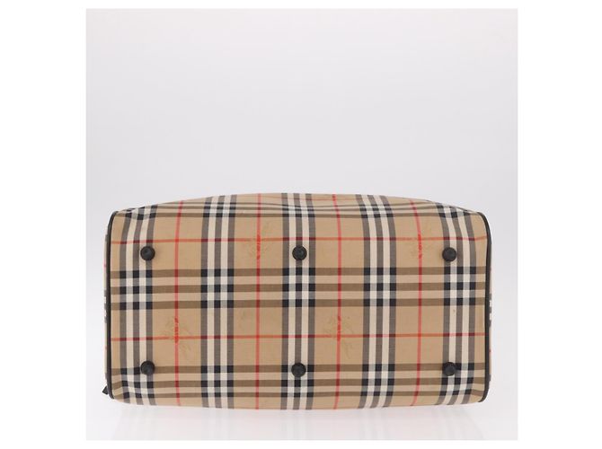 Burberry Nova Check Boston Tasche Canvas Beige Gold Authentisch ep14727 Golden - Ansicht 5