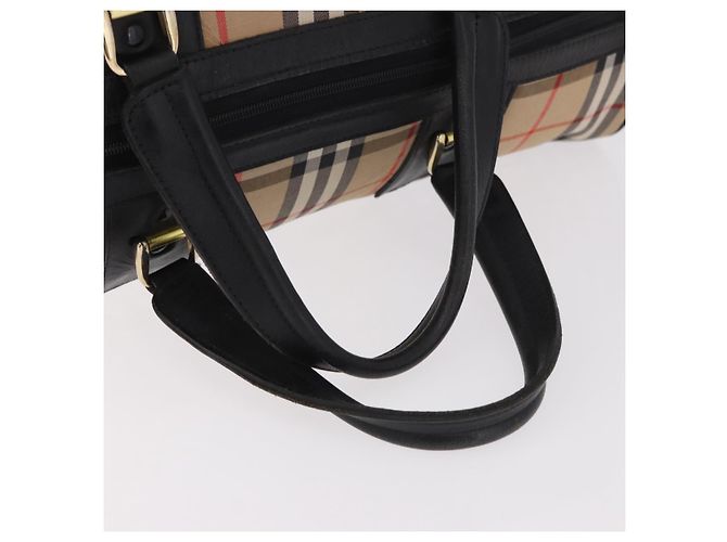 Burberry Nova Check Boston Tasche Canvas Beige Gold Authentisch ep14727 Golden - Ansicht 7