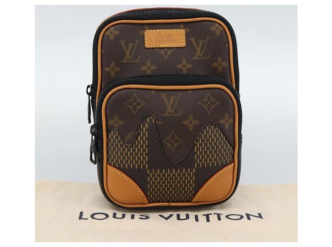 LOUIS VUITTON Damier Giant Amazon Sling Bag Borsa a tracolla Marrone N40379 LV Auth 186187SM - vista 12