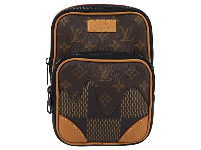 LOUIS VUITTON Damier Giant Amazon Sling Bag Borsa a tracolla Marrone N40379 LV Auth 186187SM - vista 13