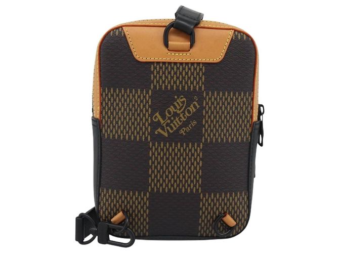 LOUIS VUITTON Damier Giant Amazon Sling Bag Borsa a tracolla Marrone N40379 LV Auth 186187SM - vista 2