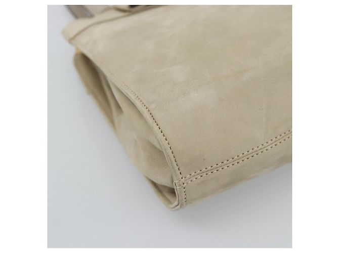 Borsa Salvatore Ferragamo Vala in scamosciato beige oro Auth ka4791 D'oro - vista 14