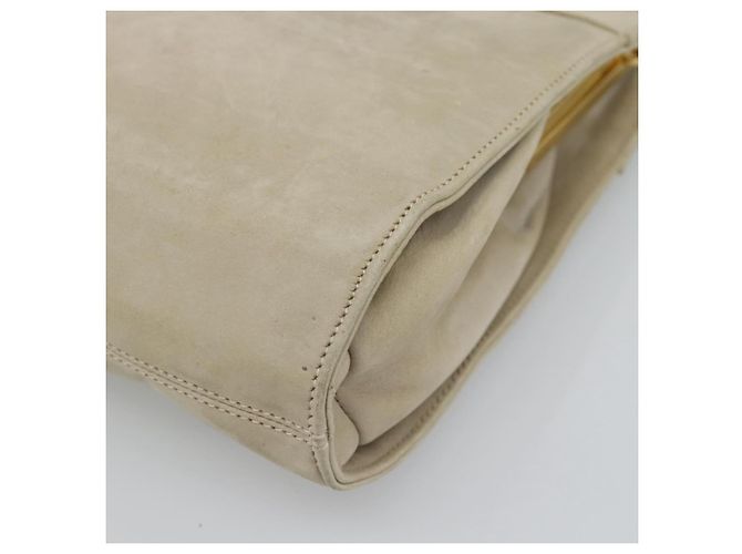 Borsa Salvatore Ferragamo Vala in scamosciato beige oro Auth ka4791 D'oro - vista 15