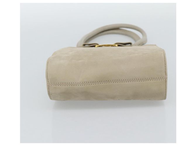 Borsa Salvatore Ferragamo Vala in scamosciato beige oro Auth ka4791 D'oro - vista 5