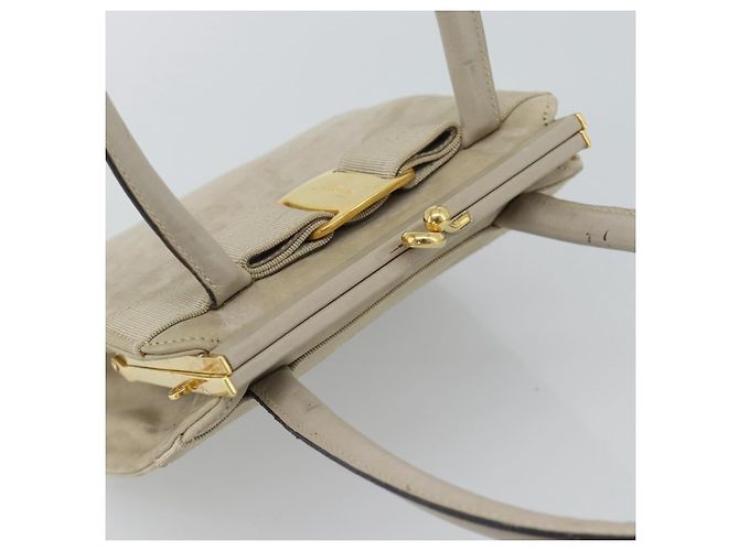 Borsa Salvatore Ferragamo Vala in scamosciato beige oro Auth ka4791 D'oro - vista 6