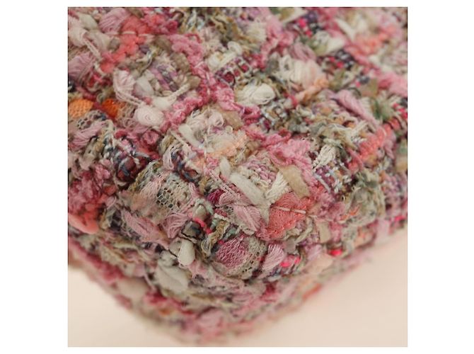 CHANEL Borsa a Spalla con Catena Tweed 2way Pink Gold CC Auth 185316M Rosa D'oro - vista 22