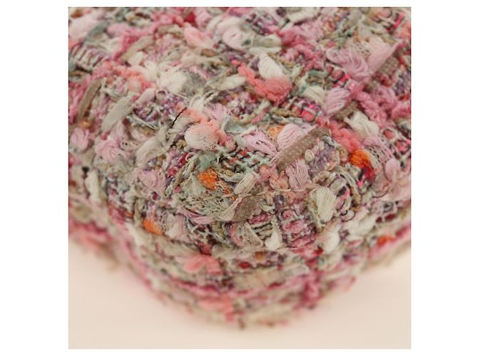 CHANEL Borsa a Spalla con Catena Tweed 2way Pink Gold CC Auth 185316M Rosa D'oro - vista 23