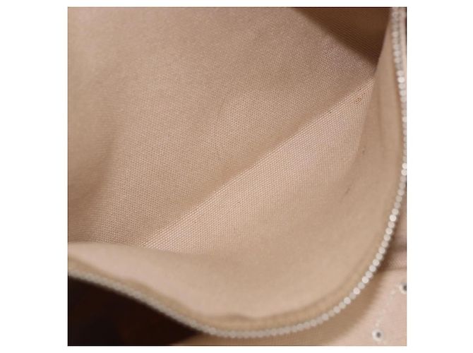 PRADA Tote Bag Canvas Beige Silber Auth 187781A - Ansicht 22