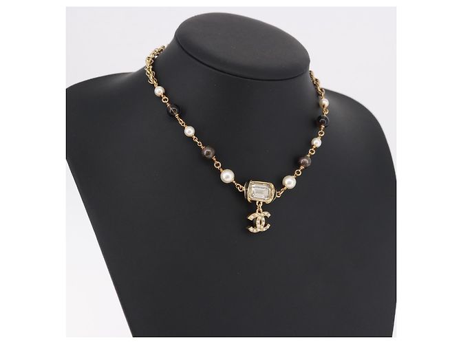 CHANEL Halskette Metall Gold CC Auth 185852M Golden - Ansicht 14