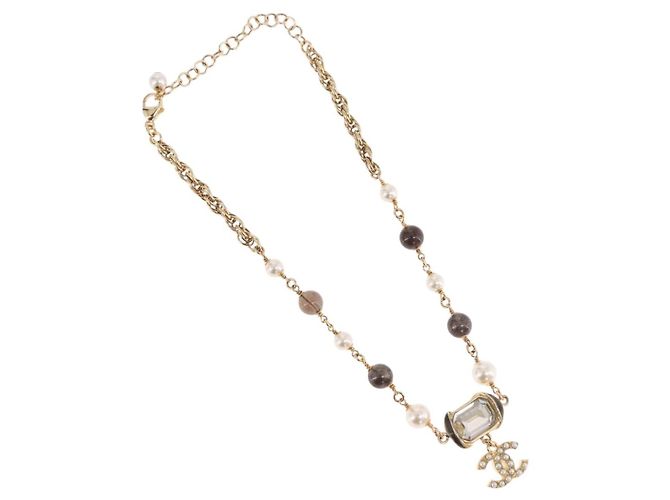 CHANEL Halskette Metall Gold CC Auth 185852M Golden - Ansicht 2