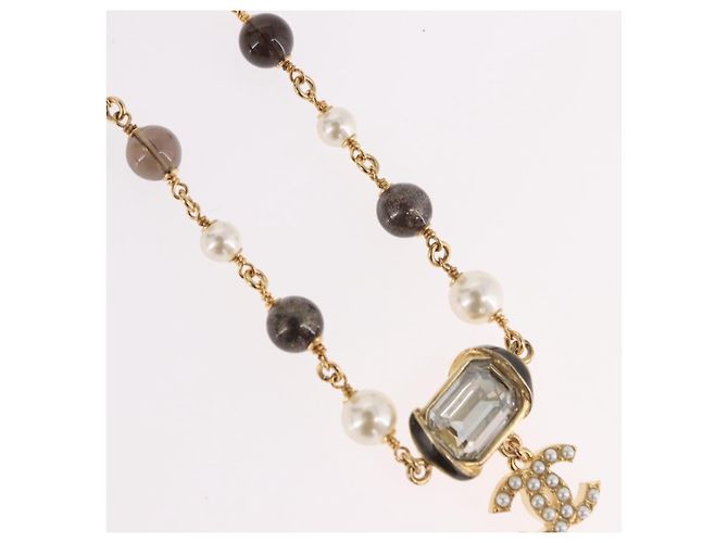 CHANEL Halskette Metall Gold CC Auth 185852M Golden - Ansicht 4