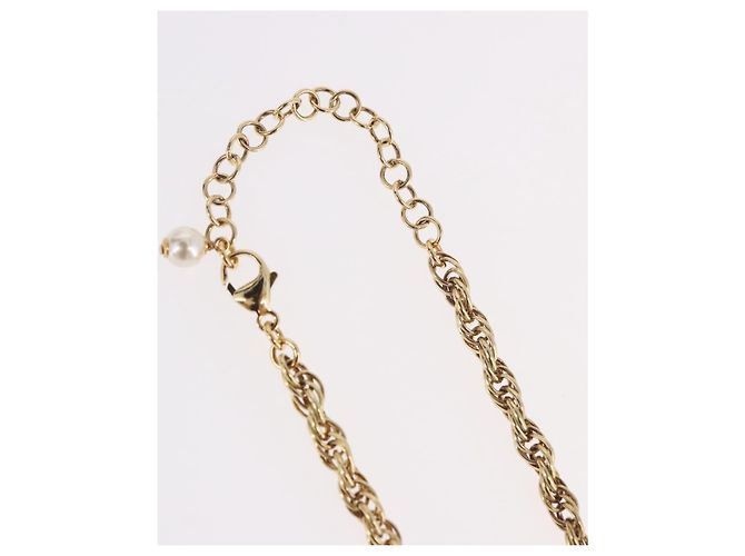 CHANEL Halskette Metall Gold CC Auth 185852M Golden - Ansicht 7