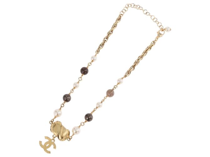 CHANEL Halskette Metall Gold CC Auth 185852M Golden - Ansicht 8