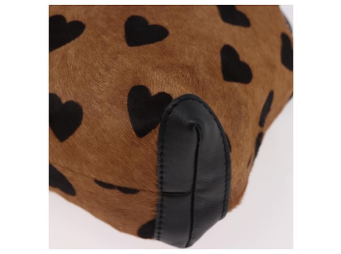 Borsa a tracolla BURBERRY in pelle Harako Marrone Oro Autentica 187618A - vista 16