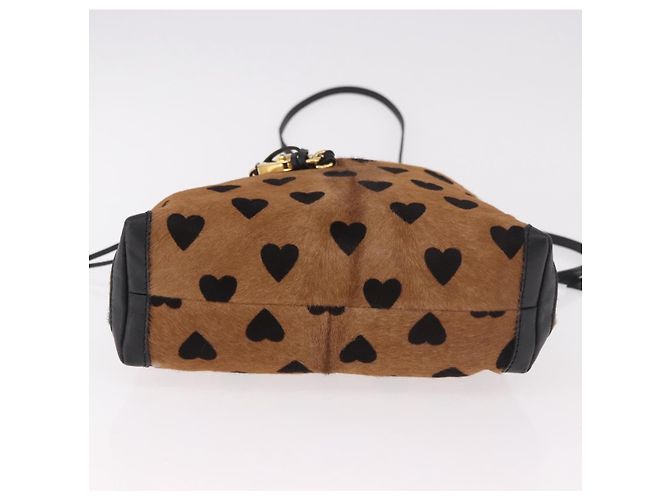 Borsa a tracolla BURBERRY in pelle Harako Marrone Oro Autentica 187618A - vista 6