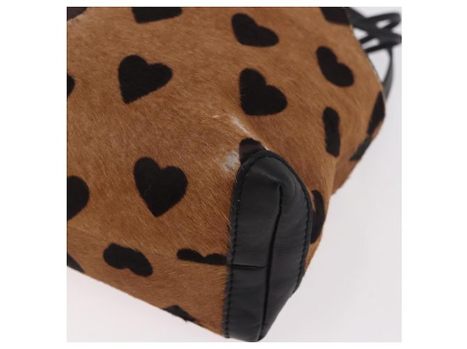 Borsa a tracolla BURBERRY in pelle Harako Marrone Oro Autentica 187618A - vista 9