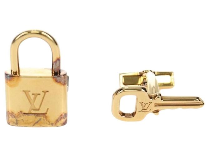 LOUIS VUITTON Damier Ebene Gemelli Gold Tone LV Auth 184847V - vista 2