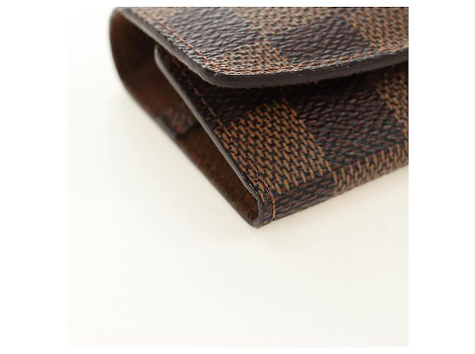 LOUIS VUITTON Damier Ebene Gemelli Gold Tone LV Auth 184847V - vista 25