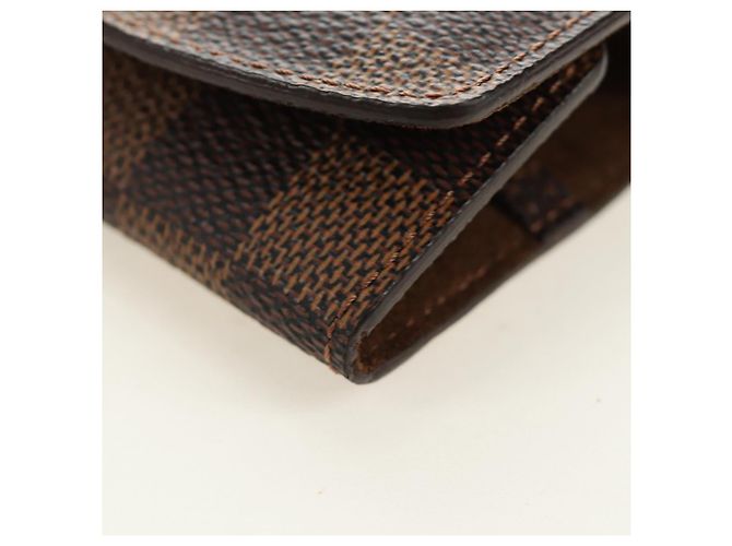 LOUIS VUITTON Damier Ebene Gemelli Gold Tone LV Auth 184847V - vista 26