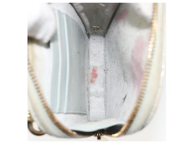 Borsa a tracolla e pochette per telefono Christian Dior Cannage in vernice azzurro chiaro e oro Auth 185556 D'oro Blu chiaro - vista 20