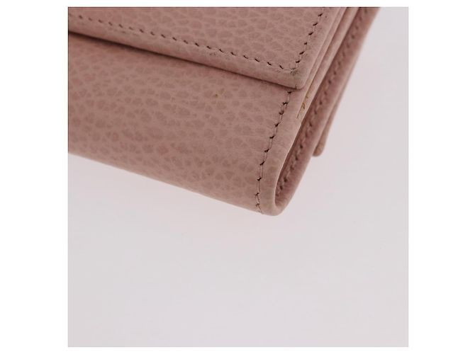 Portafoglio GUCCI GG Marmont in Pelle Rosa Oro 524672 Auth 186349M - vista 14