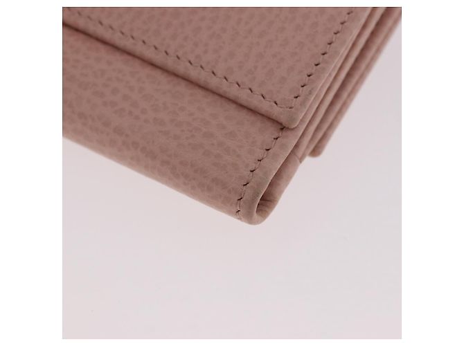 Portafoglio GUCCI GG Marmont in Pelle Rosa Oro 524672 Auth 186349M - vista 16