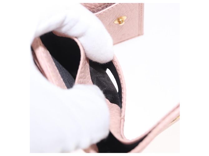 Portafoglio GUCCI GG Marmont in Pelle Rosa Oro 524672 Auth 186349M - vista 20