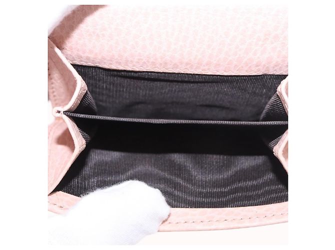 Portafoglio GUCCI GG Marmont in Pelle Rosa Oro 524672 Auth 186349M - vista 21