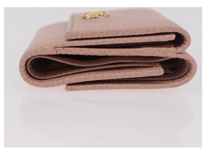 Portafoglio GUCCI GG Marmont in Pelle Rosa Oro 524672 Auth 186349M - vista 3