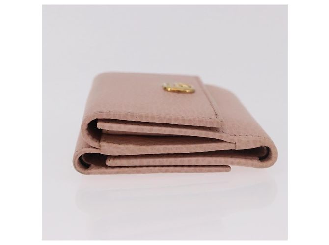 Portafoglio GUCCI GG Marmont in Pelle Rosa Oro 524672 Auth 186349M - vista 4