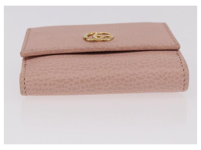 Portafoglio GUCCI GG Marmont in Pelle Rosa Oro 524672 Auth 186349M - vista 6