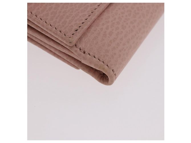 Portafoglio GUCCI GG Marmont in Pelle Rosa Oro 524672 Auth 186349M - vista 7