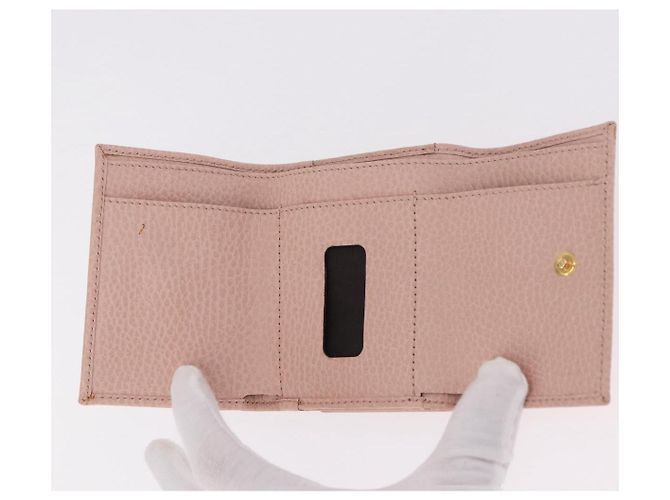 Portafoglio GUCCI GG Marmont in Pelle Rosa Oro 524672 Auth 186349M - vista 8