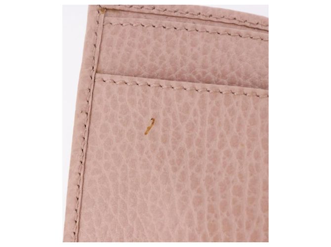 Portafoglio GUCCI GG Marmont in Pelle Rosa Oro 524672 Auth 186349M - vista 9