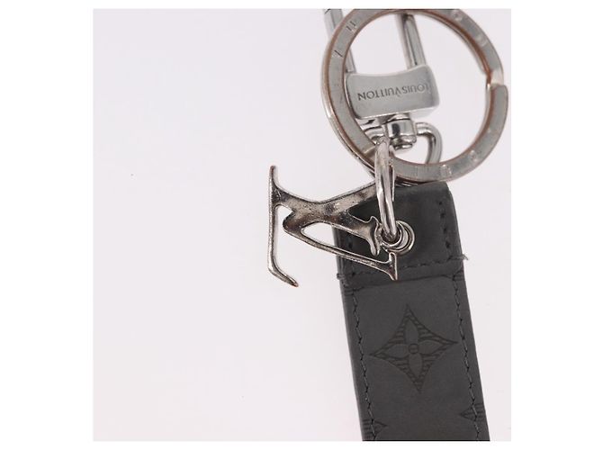 Charm per borsa LOUIS VUITTON in pelle grigio argento M00893 LV Auth 186716 Marrone - vista 4