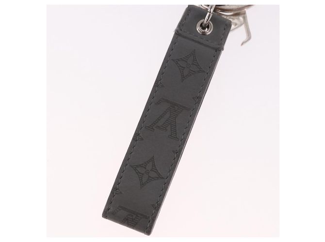 Charm per borsa LOUIS VUITTON in pelle grigio argento M00893 LV Auth 186716 Marrone - vista 7
